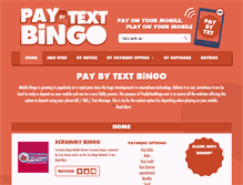 Tablet Screenshot of paybytextbingo.com